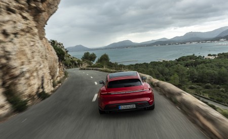 2022 Porsche Taycan GTS Sport Turismo (Color: Carmine Red) Rear Wallpapers 450x275 (44)