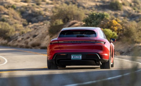 2022 Porsche Taycan GTS Sport Turismo (Color: Carmine Red) Rear Wallpapers 450x275 (154)