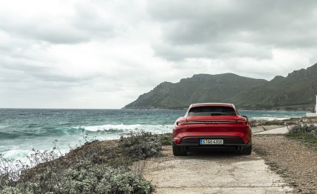 2022 Porsche Taycan GTS Sport Turismo (Color: Carmine Red) Rear Wallpapers 450x275 (96)