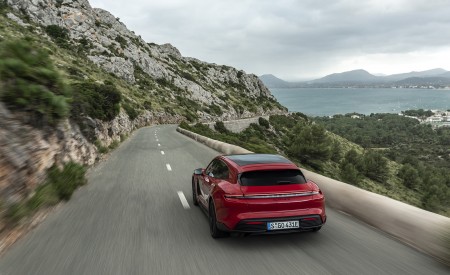 2022 Porsche Taycan GTS Sport Turismo (Color: Carmine Red) Rear Wallpapers 450x275 (50)