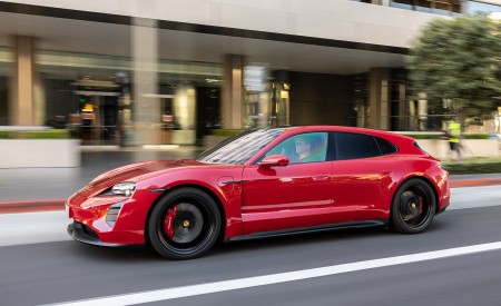 2022 Porsche Taycan GTS Sport Turismo (Color: Carmine Red) Side Wallpapers 450x275 (161)