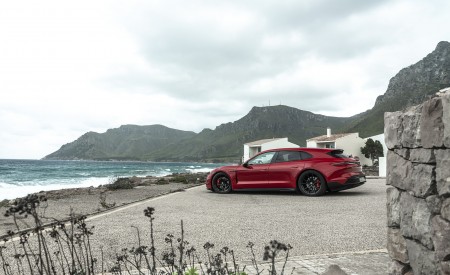 2022 Porsche Taycan GTS Sport Turismo (Color: Carmine Red) Side Wallpapers 450x275 (102)