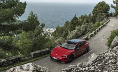 2022 Porsche Taycan GTS Sport Turismo (Color: Carmine Red) Top Wallpapers 450x275 (62)