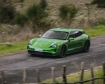 2022 Porsche Taycan GTS Sport Turismo (Color: Mamba Green Metallic) Front Three-Quarter Wallpapers 150x120