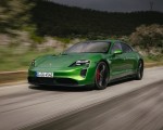 2022 Porsche Taycan GTS Sport Turismo (Color: Mamba Green Metallic) Front Three-Quarter Wallpapers 150x120