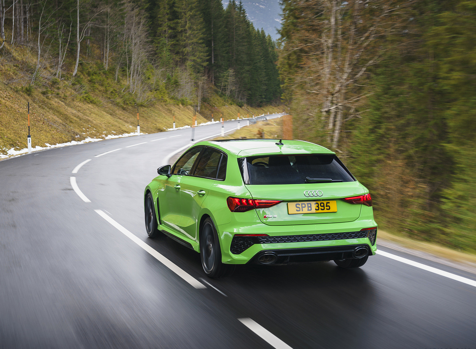 2022 Audi RS 3 Sportback Launch Edition (UK-Spec) Rear Three-Quarter Wallpapers (12)