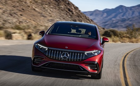 2022 Mercedes-AMG EQS 53 4MATIC+ (Color: Hyazinth Red Metallic) Front Wallpapers 450x275 (11)
