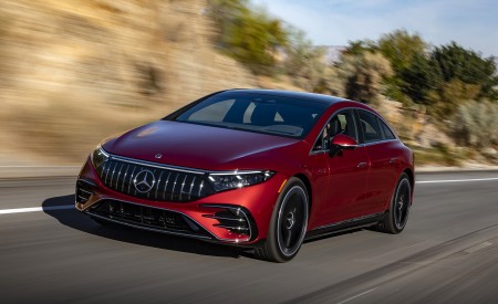 2022 Mercedes-AMG EQS 53 4MATIC+ (Color: Hyazinth Red Metallic) Front Wallpapers 450x275 (12)