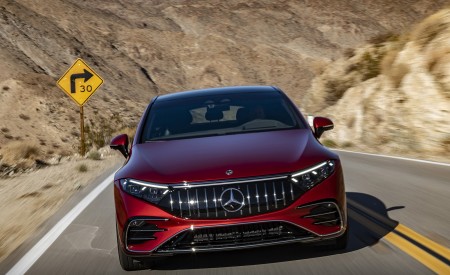 2022 Mercedes-AMG EQS 53 4MATIC+ (Color: Hyazinth Red Metallic) Front Wallpapers 450x275 (8)