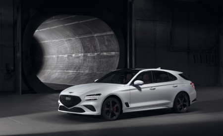 2022 Genesis G70 Shooting Brake UK version Front Three-Quarter Wallpapers 450x275 (13)
