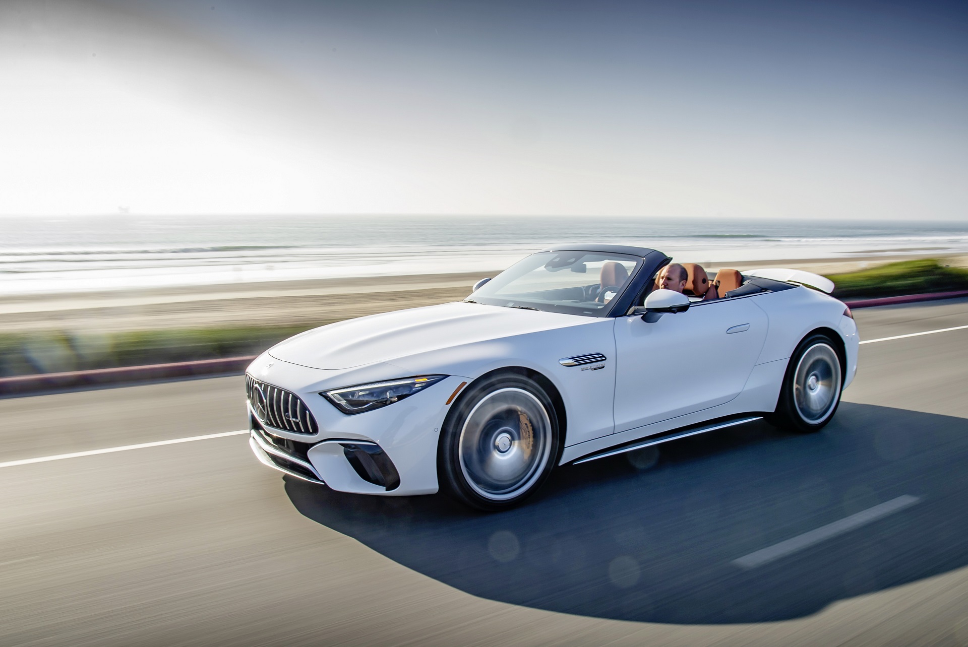 2022 Mercedes-AMG SL 55 4Matic+ (US-Spec) Front Three-Quarter Wallpapers (2)