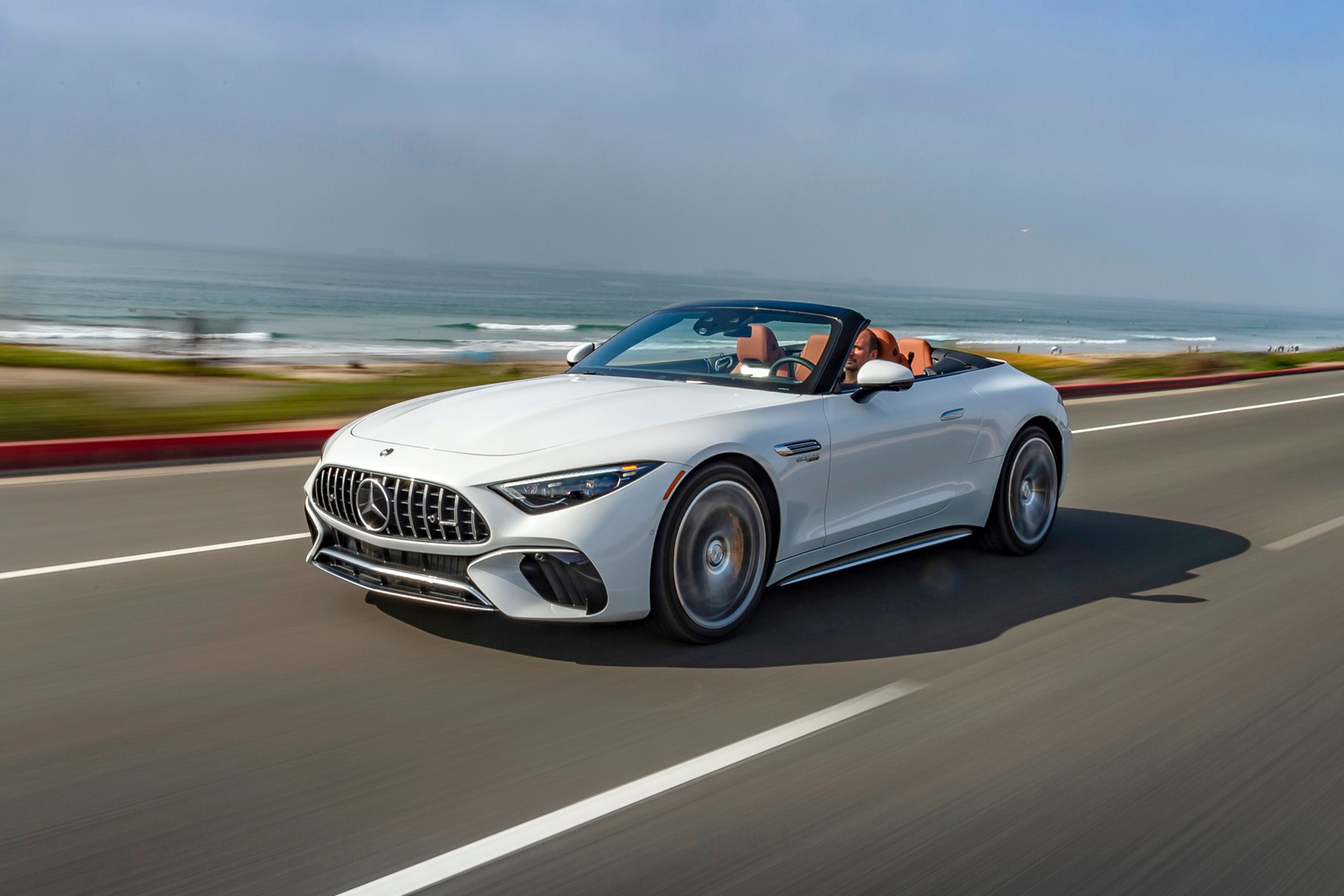 2022 Mercedes-AMG SL 55 4Matic+ (US-Spec) Front Three-Quarter Wallpapers (1)