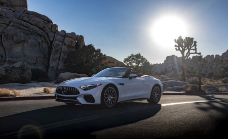 2022 Mercedes-AMG SL 55 4Matic+ US version Front Three-Quarter Wallpapers 450x275 (32)