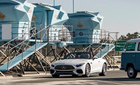 2022 Mercedes-AMG SL 55 4Matic+ US version Front Three-Quarter Wallpapers 450x275 (15)
