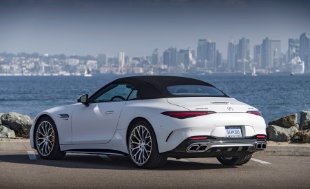 2022 Mercedes-AMG SL 55 4Matic+ US version Rear Three-Quarter Wallpapers 450x275 (18)