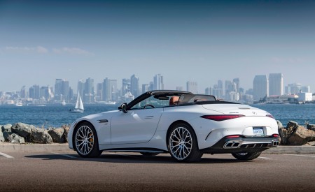 2022 Mercedes-AMG SL 55 4Matic+ US version Rear Three-Quarter Wallpapers 450x275 (19)