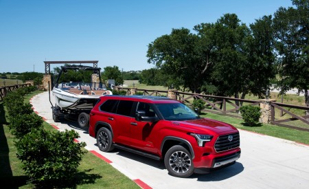 2023 Toyota Sequoia Limited Towing a Boat Wallpapers 450x275 (13)