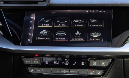2022 Audi A3 (Color: Atoll Blue; US-Spec) Central Console Wallpapers 450x275 (50)