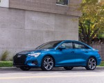 2022 Audi A3 (Color: Atoll Blue; US-Spec) Front Three-Quarter Wallpapers 150x120