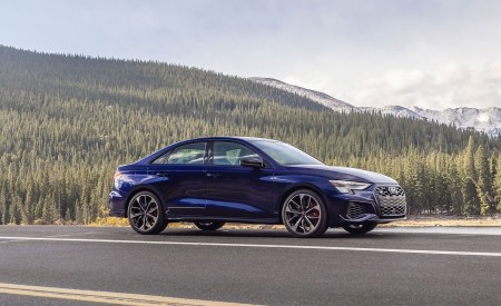 2022 Audi A3 (Color: Atoll Blue; US-Spec) Front Three-Quarter Wallpapers 450x275 (32)