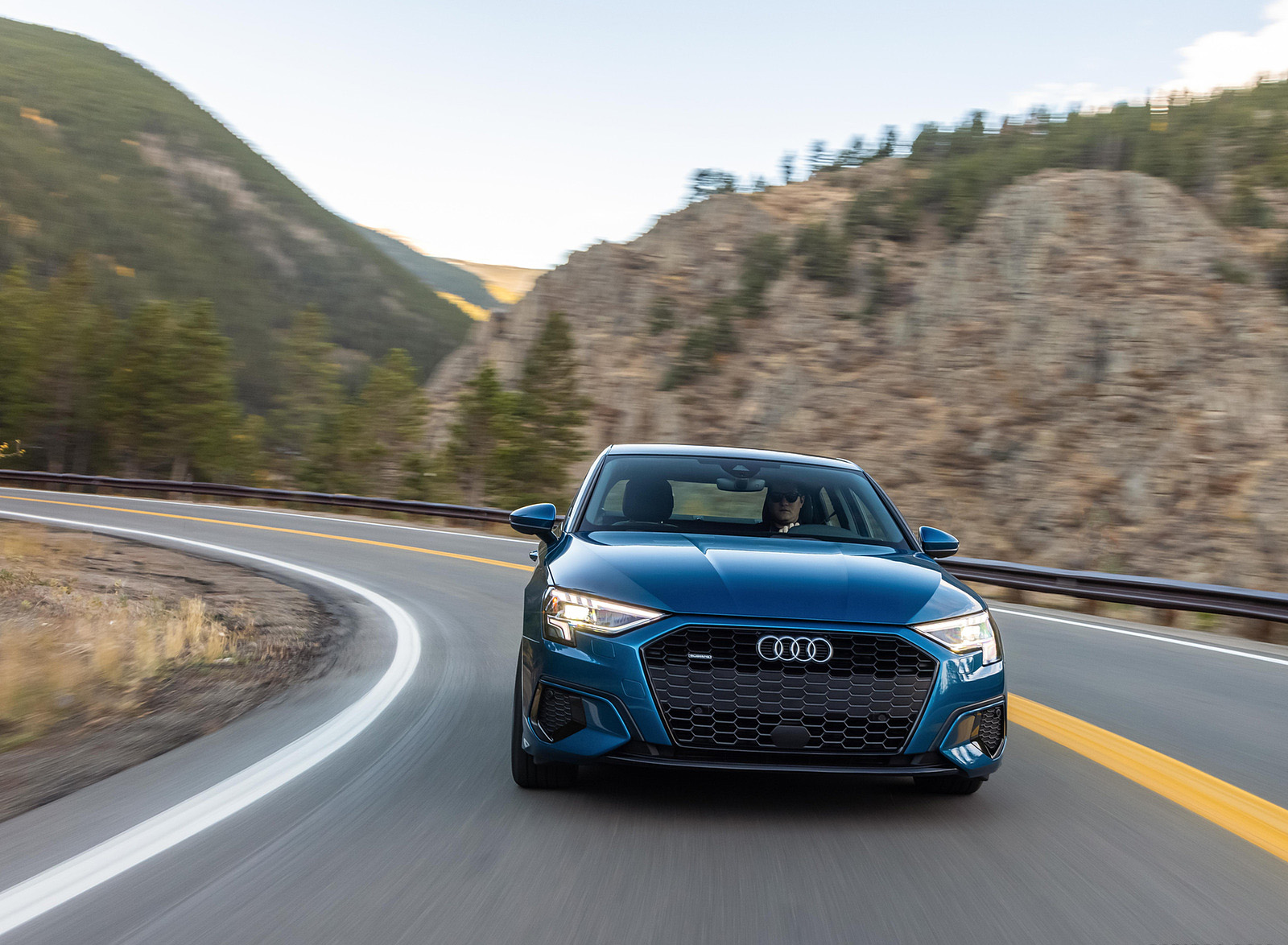 2022 Audi A3 (Color: Atoll Blue; US-Spec) Front Wallpapers (11)