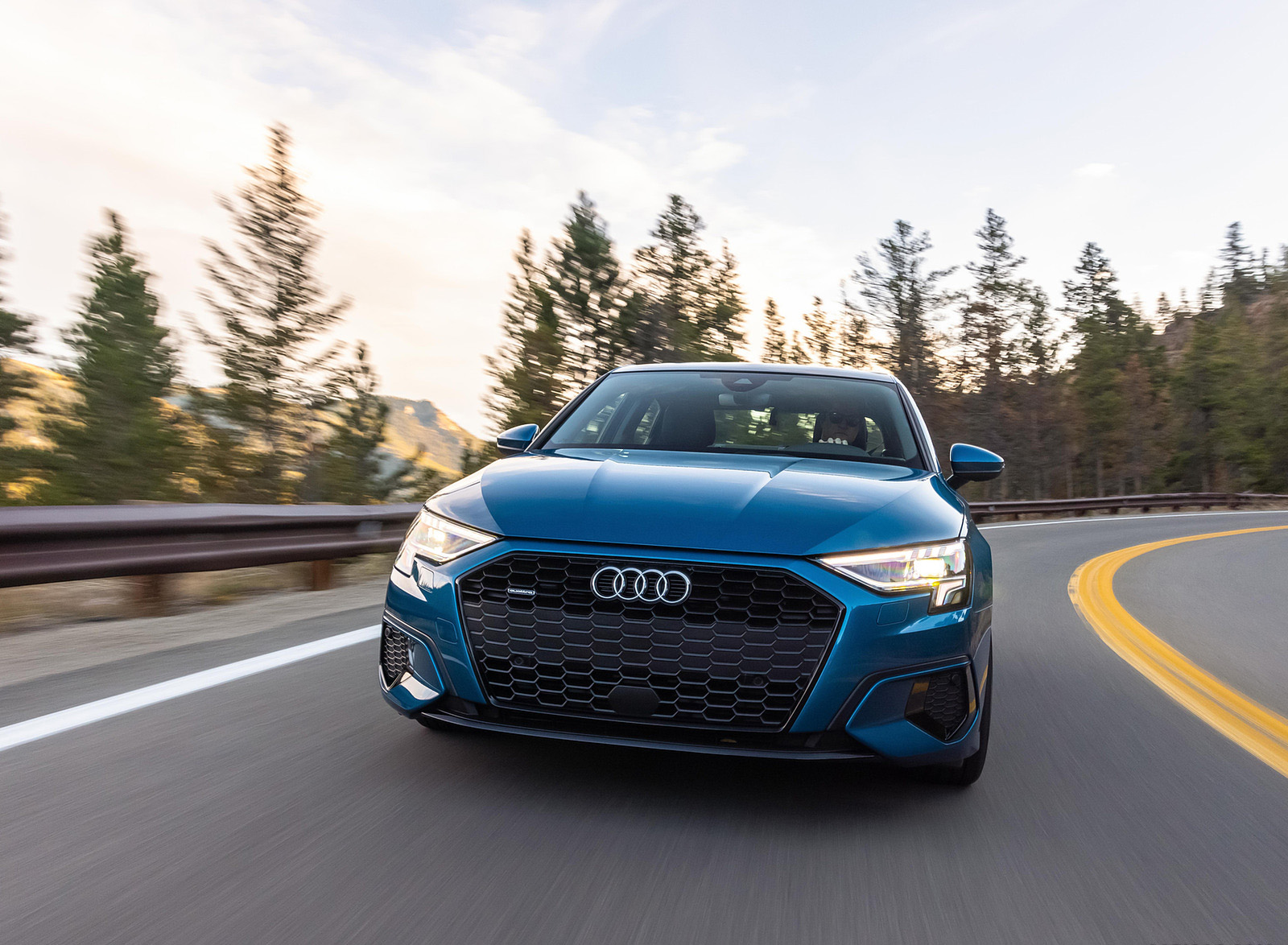 2022 Audi A3 (Color: Atoll Blue; US-Spec) Front Wallpapers (13)