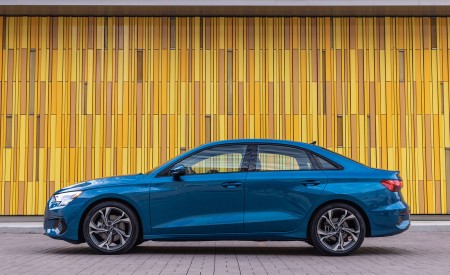 2022 Audi A3 (Color: Atoll Blue; US-Spec) Side Wallpapers 450x275 (26)