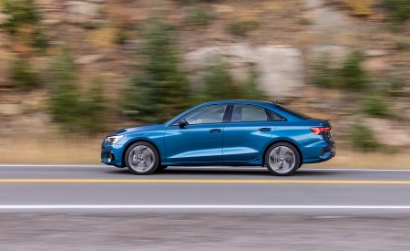 2022 Audi A3 (Color: Atoll Blue; US-Spec) Side Wallpapers  450x275 (18)