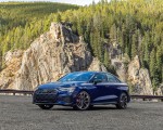 2022 Audi S3 (Color: Navarra Blue; US-Spec) Front Three-Quarter Wallpapers 150x120