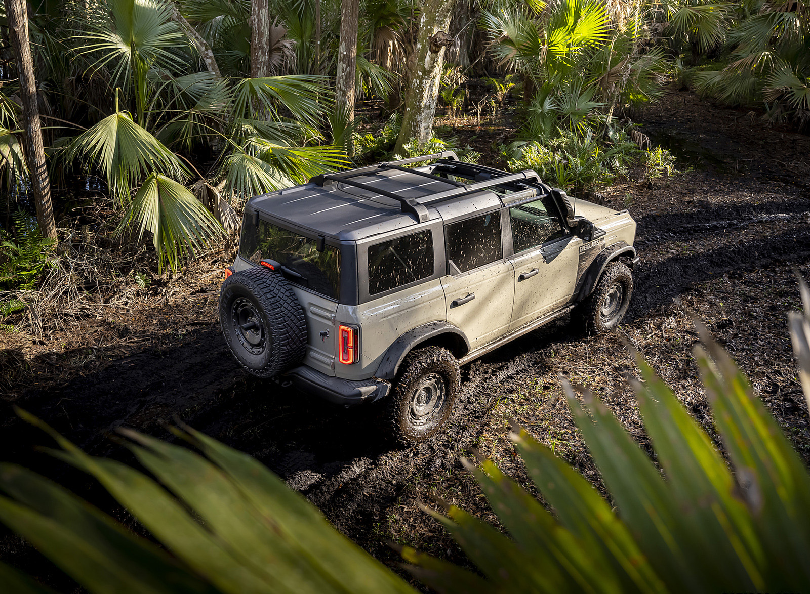 2022 Ford Bronco Everglades (Color: Desert Sand) Rear Three-Quarter Wallpapers (15)