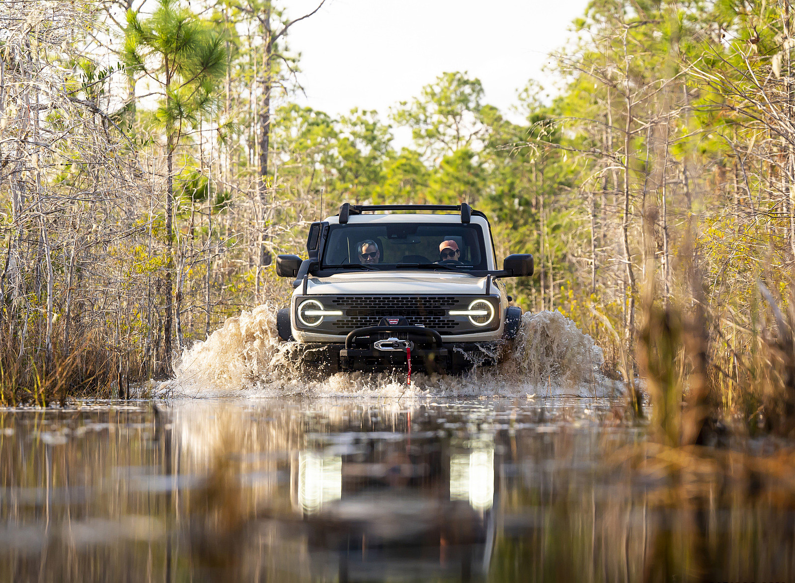 2022 Ford Bronco Everglades (Color: Desert Sand) Water fording Wallpapers (3)