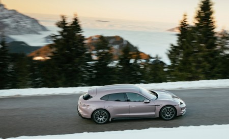 2022 Porsche Taycan Sport Turismo (Color: Frozen Berry Metallic) Side Wallpapers 450x275 (12)