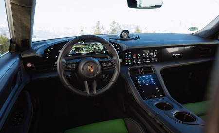 2022 Porsche Taycan Turbo S Sport Turismo (Color: Mamba Green Metallic) Interior Cockpit Wallpapers 450x275 (26)