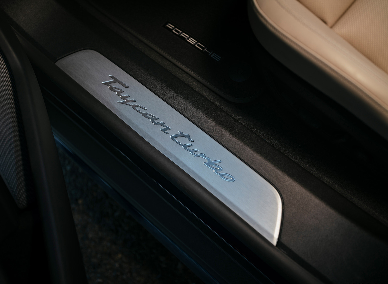 2022 Porsche Taycan Turbo Sport Turismo (Color: Gentian Blue Metallic) Door Sill Wallpapers (13)