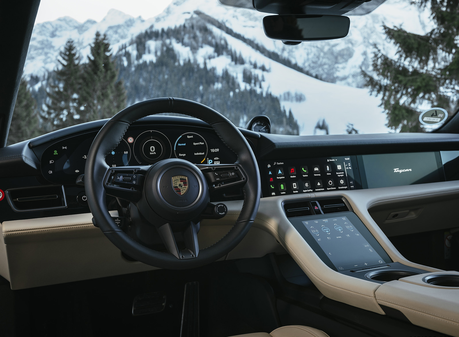 2022 Porsche Taycan Turbo Sport Turismo (Color: Gentian Blue Metallic) Interior Wallpapers (14)