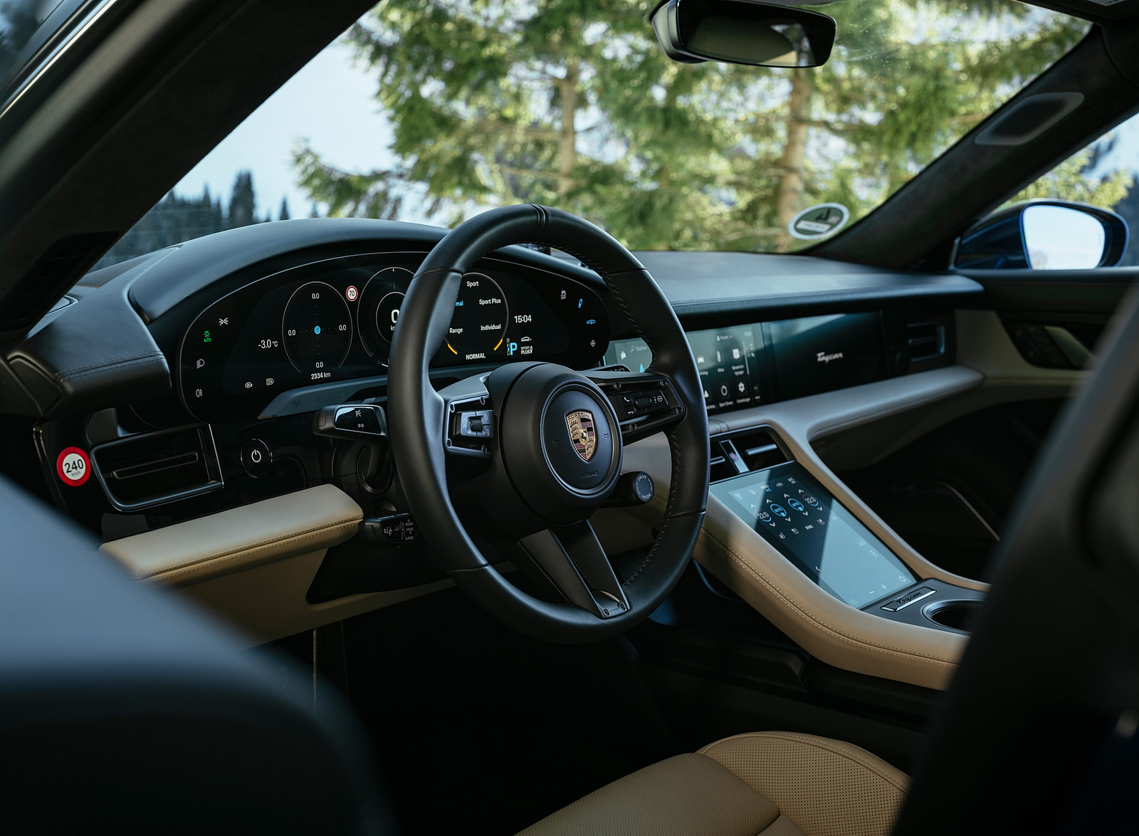 2022 Porsche Taycan Turbo Sport Turismo (Color: Gentian Blue Metallic) Interior Wallpapers #15 of 19