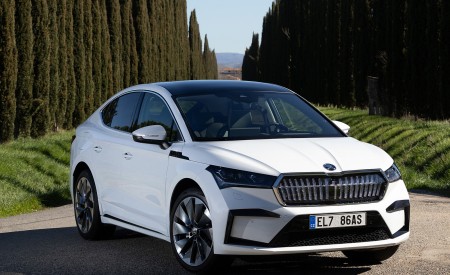 2022 Škoda ENYAQ Coupe iV (Color: Moon White) Front Three-Quarter Wallpapers 450x275 (27)