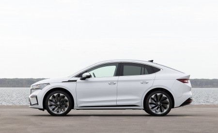 2022 Škoda ENYAQ Coupe iV (Color: Moon White) Side Wallpapers 450x275 (39)