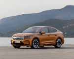 2022 Škoda ENYAQ Coupe iV (Color: Phoenix Orange) Front Three-Quarter Wallpapers 150x120