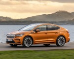 2022 Škoda ENYAQ Coupe iV (Color: Phoenix Orange) Front Three-Quarter Wallpapers 150x120