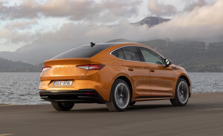 2022 Škoda ENYAQ Coupe iV (Color: Phoenix Orange) Rear Three-Quarter Wallpapers 450x275 (99)