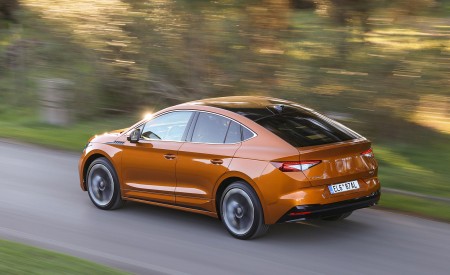 2022 Škoda ENYAQ Coupe iV (Color: Phoenix Orange) Rear Three-Quarter Wallpapers 450x275 (61)