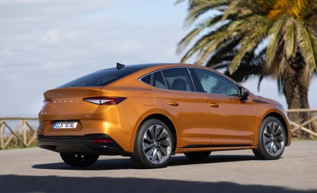 2022 Škoda ENYAQ Coupe iV (Color: Phoenix Orange) Rear Three-Quarter Wallpapers 450x275 (86)