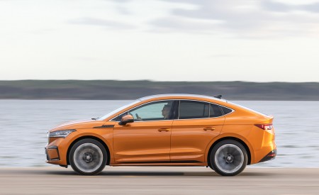 2022 Škoda ENYAQ Coupe iV (Color: Phoenix Orange) Side Wallpapers 450x275 (94)