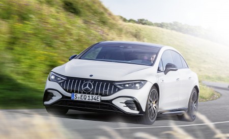 2023 Mercedes-AMG EQE 53 4MATIC+ (Color: Opalite White Bright) Front Wallpapers 450x275 (175)