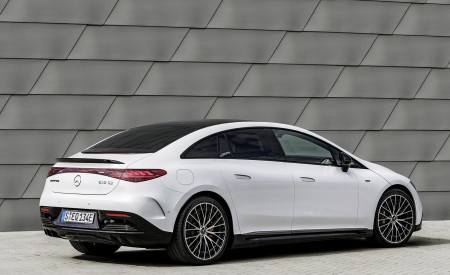 2023 Mercedes-AMG EQE 53 4MATIC+ (Color: Opalite White Bright) Rear Three-Quarter Wallpapers 450x275 (198)