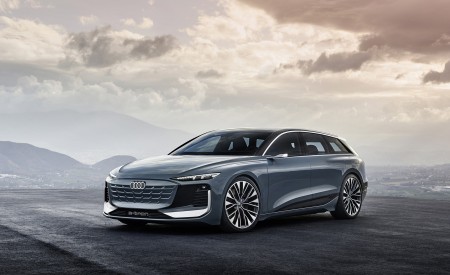 2022 Audi A6 Avant e-tron Concept (Color: Neptune Valley) Front Three-Quarter Wallpapers 450x275 (5)