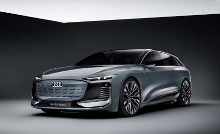 2022 Audi A6 Avant e-tron Concept (Color: Neptune Valley) Front Three-Quarter Wallpapers 450x275 (41)