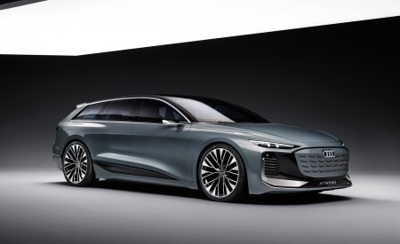 2022 Audi A6 Avant e-tron Concept (Color: Neptune Valley) Front Three-Quarter Wallpapers 450x275 (42)