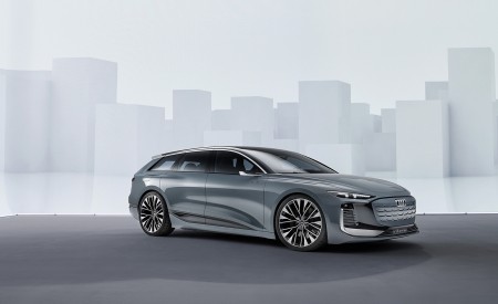 2022 Audi A6 Avant e-tron Concept (Color: Neptune Valley) Front Three-Quarter Wallpapers 450x275 (25)